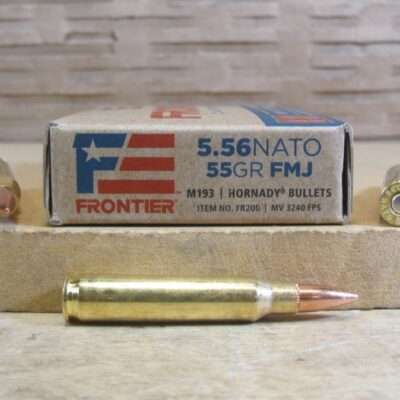20 Round Box - 5.56 NATO 55 Grain FMJ M193 Hornady Frontier Ammo - FR200