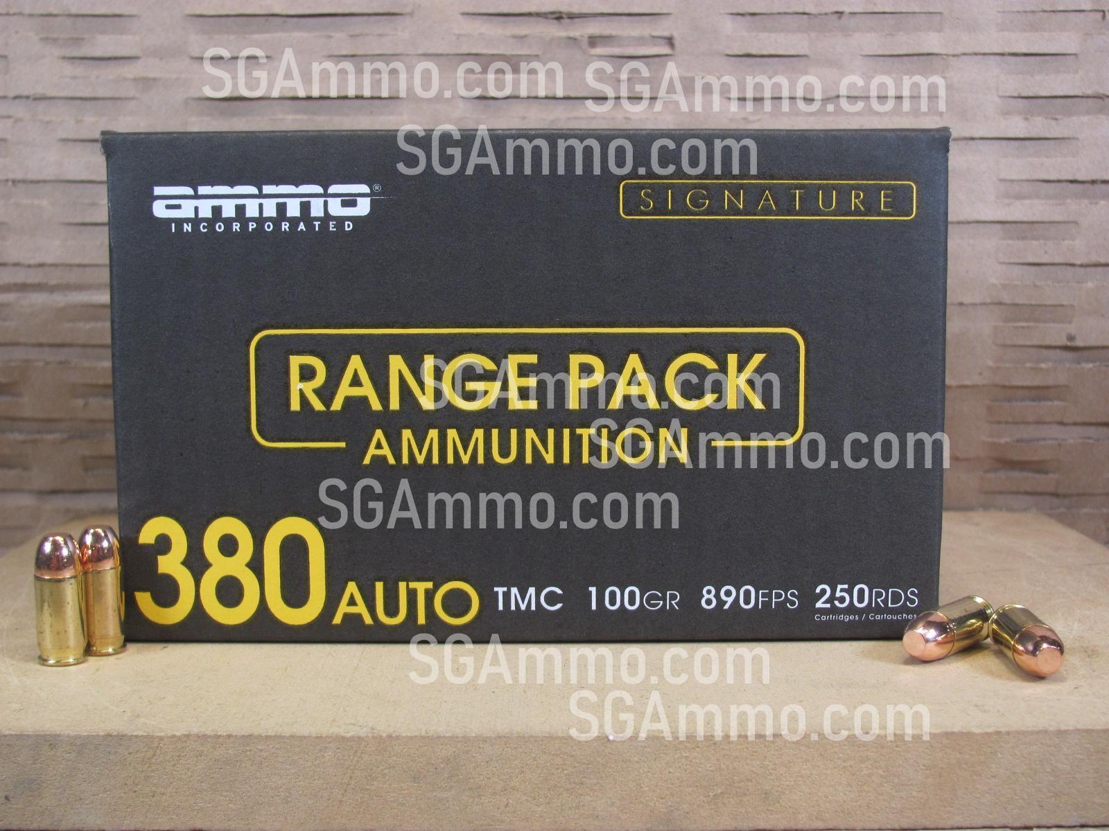 1250 Round Case - Range Pack - 380 Auto 100 Grain TMC Ammo Inc Closeout