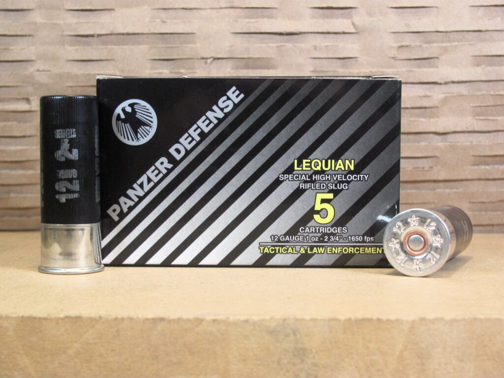 5 Round Box - 12 Gauge 2.75 Inch 1 Oz 1650 FPS Lequian Special HV Rifled Slug Ammo - Panzer Defense - Premium Ammo For Sale | In Stock | SG Ammo