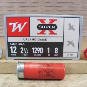 25 Round Box - 12 Gauge 2-3/4 Inch 1 Oz Number 8 Shot 1290 FPS Winchester Super-X Small Game Load - XU128