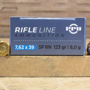 20 Round Box - 7.62x39 123 Grain Soft Point Round Nose Brass Case Ammo by Prvi Partizan - PP739S