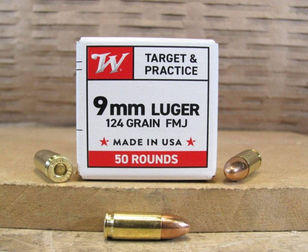 1000 Round Case – 9mm Luger 124 Grain FMJ Winchester Target