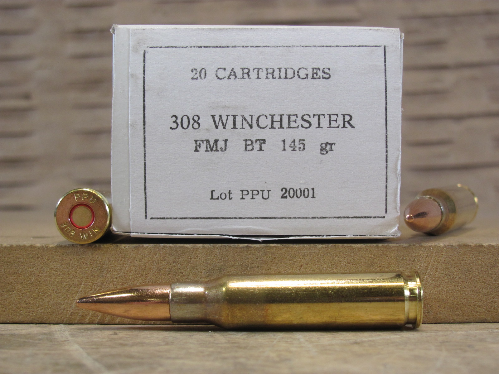 OLD STOCK - 500 Round Case - 308 Win 145 Grain FMJ BT Prvi Partizan Ammo - 2020 MFG - READ DESCRIPTION