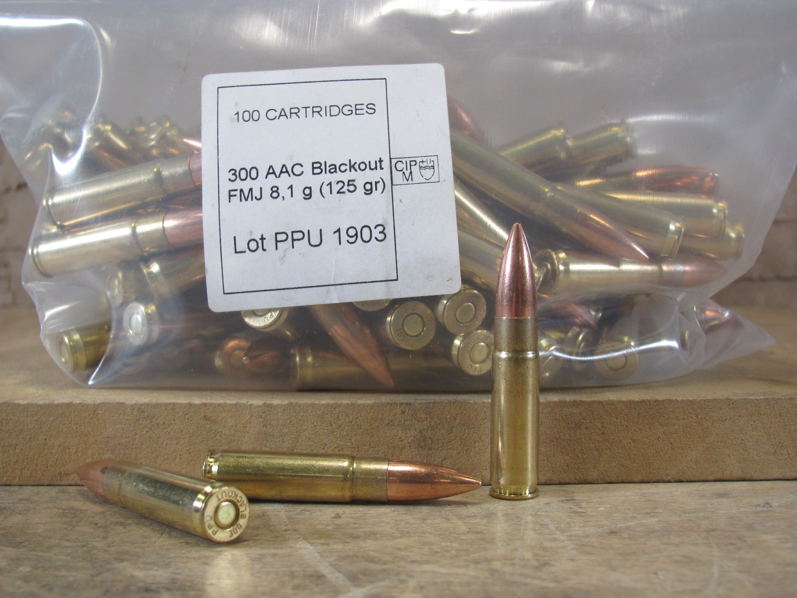 OLD STOCK - 1000 Round Case - 300 Blackout 125 Grain FMJ Prvi Partizan Ammo - 2019 MFG - READ DESCRIPTION - SP21114