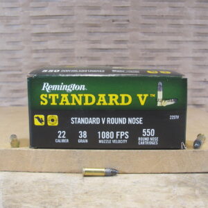 550 Round Brick - 22LR 38 Grain 1080 FPS Standard V Round Nose Remington Ammo - 22STV