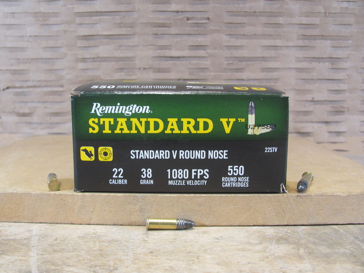 6600 Round Case – 22LR 38 Grain 1080 FPS Standard V Round Nose Remington Ammo – 22STV