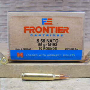 50 Round Box - 5.56 Nato 55 Grain FMJ M193 Hornady Frontier Ammo - FR2005