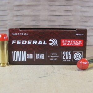 50 Round Box - 10mm Auto 205 Grain Total Synthetic Jacket Federal Syntech Range Ammo - AE10SJ1