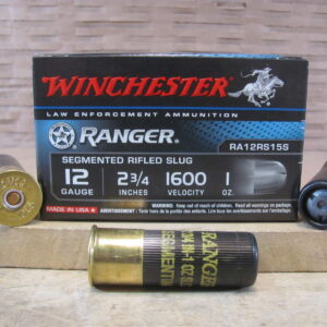 5 Round Box - 12 Gauge 2.75 Inch 1 Ounce Segmented Rifled Slug Winchester Ranger Ammo - RA12RS15S