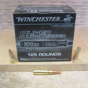 750 Round Case - 300 Blackout 200 Grain Open Tip Range Subsonic Winchester Super Suppressed Loose Pack Ammo - SUP300BLK2 - SP21114