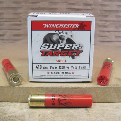 25 Round Box - 410 Gauge 2.5 Inch 1/2 Ounce 9 Shot Winchester Super Target Skeet Ammo - TRGT419