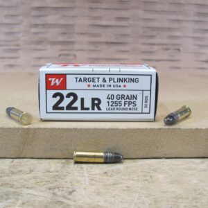 5000 Round Case - 22 LR 40 Grain Black Copper Coated Projectile Winchester Target & Plinking Ammo - ZUSA22LR