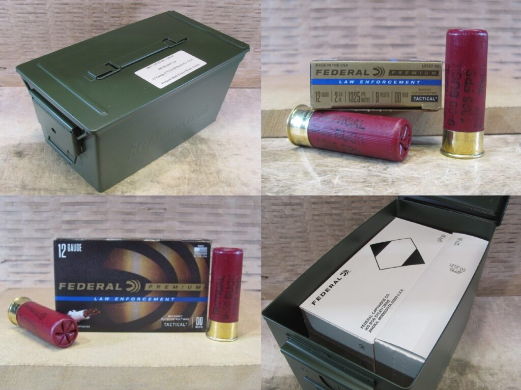 200 Round Can - 12 Gauge 2-3/4 Inch 00 Buckshot Federal Flite-Control Wad 9 Pellet High Power Buck - LE12700 - Packed in PA108 SAW Canister - Premium Ammo For Sale | In Stock | SG Ammo