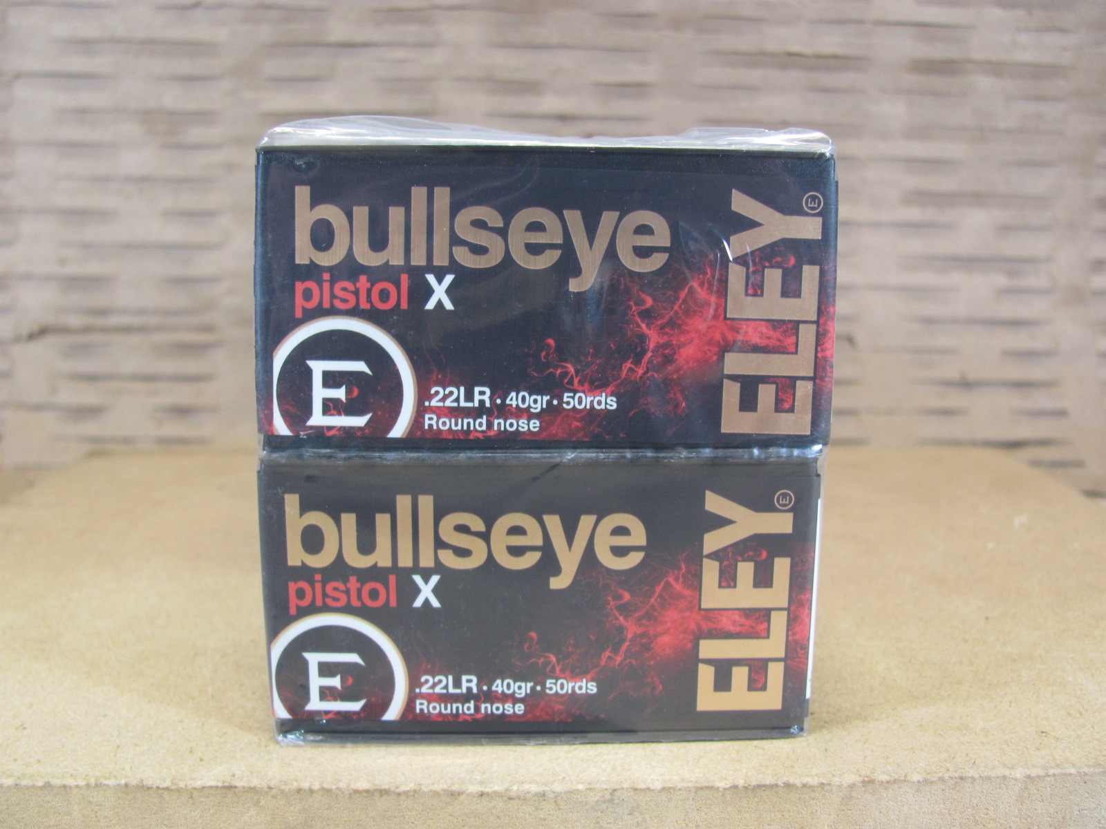 500 Round Brick - .22 LR 40 Grain Round Nose Eley BullsEye Pistol X Ammo - Made by Eley