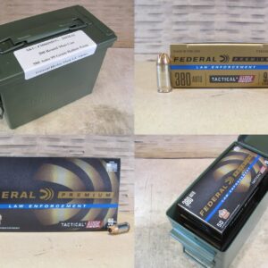 200 Round Can - 380 Auto 99 Grain Hollow Point Federal Hydra Shok LE Ammo - P380HSD1G - Packed in Mini Canister